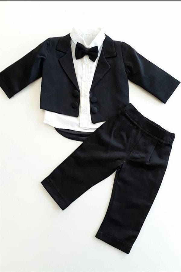 Pugi - Elegante Kombination 4 Tlg. Set Jungen-3-6 Monat-2056
