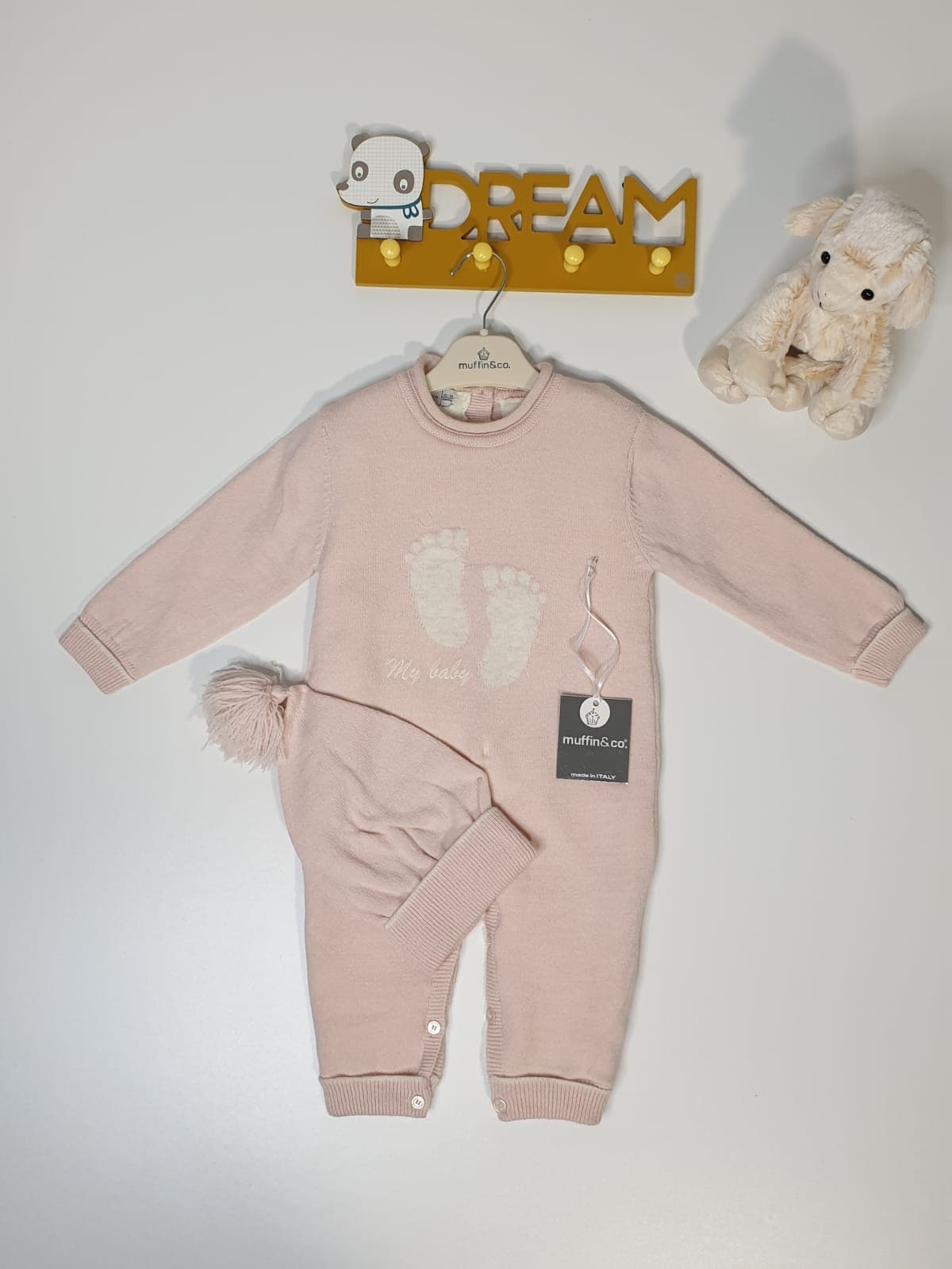 Baby-Muffin- Strick-Overall Mit Mütze - muffinandco