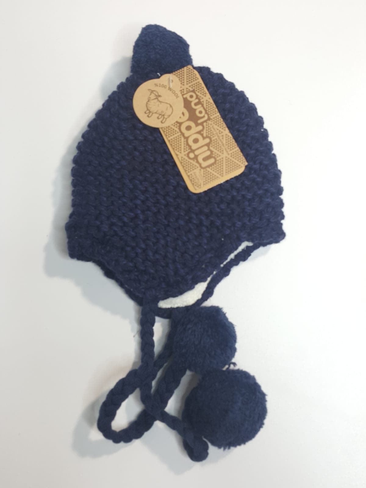 Nipper mütze mit pom pom-6710 Dunkelblau muffinandco.