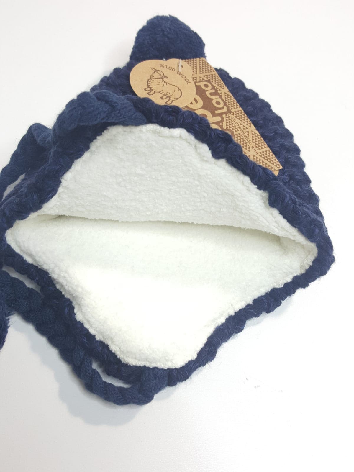 Nipper mütze mit pom pom-6710 Dunkelblau muffinandco.