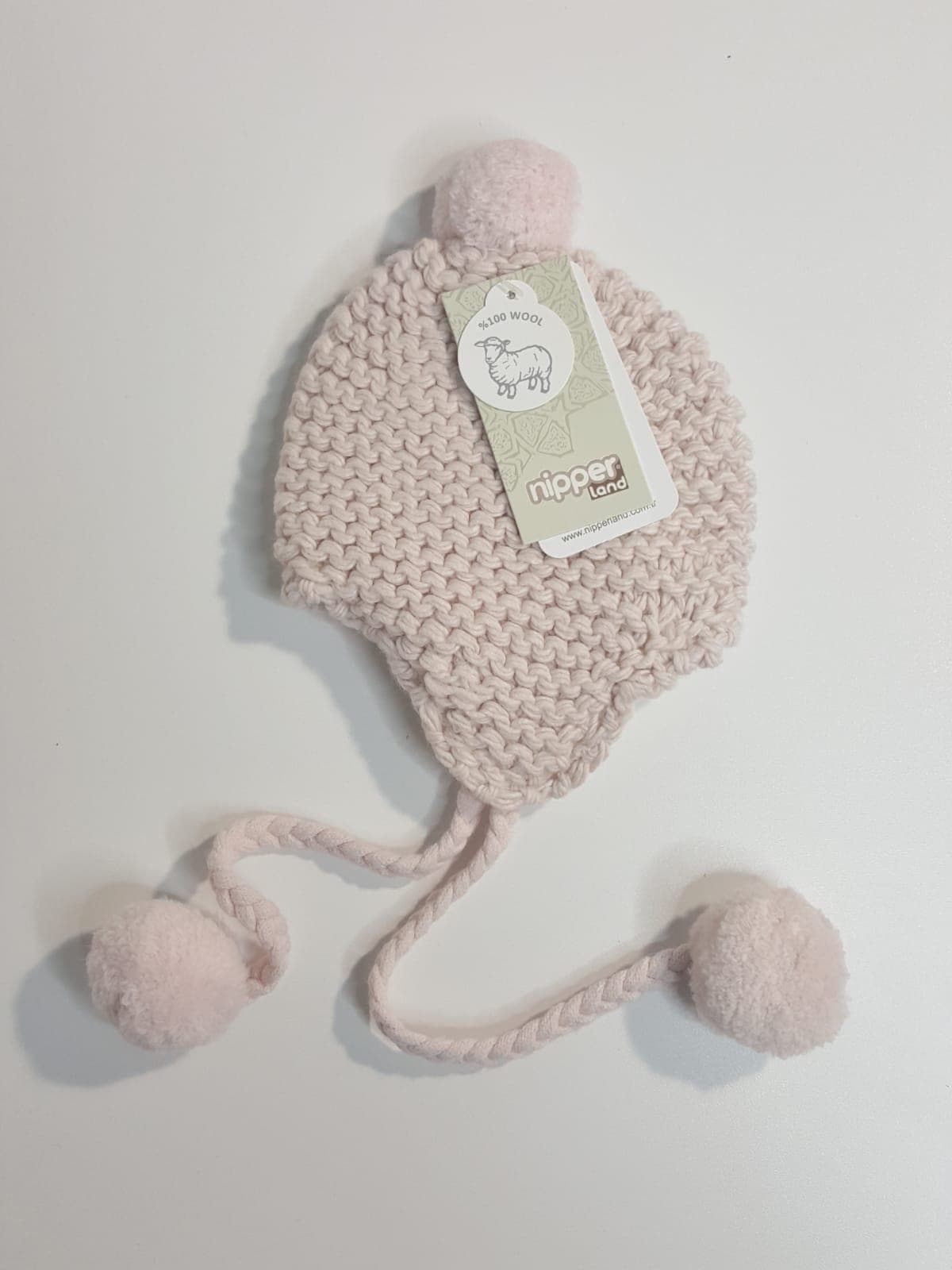 Nipper mütze mit pom pom-6710-Rosa muffinandco.