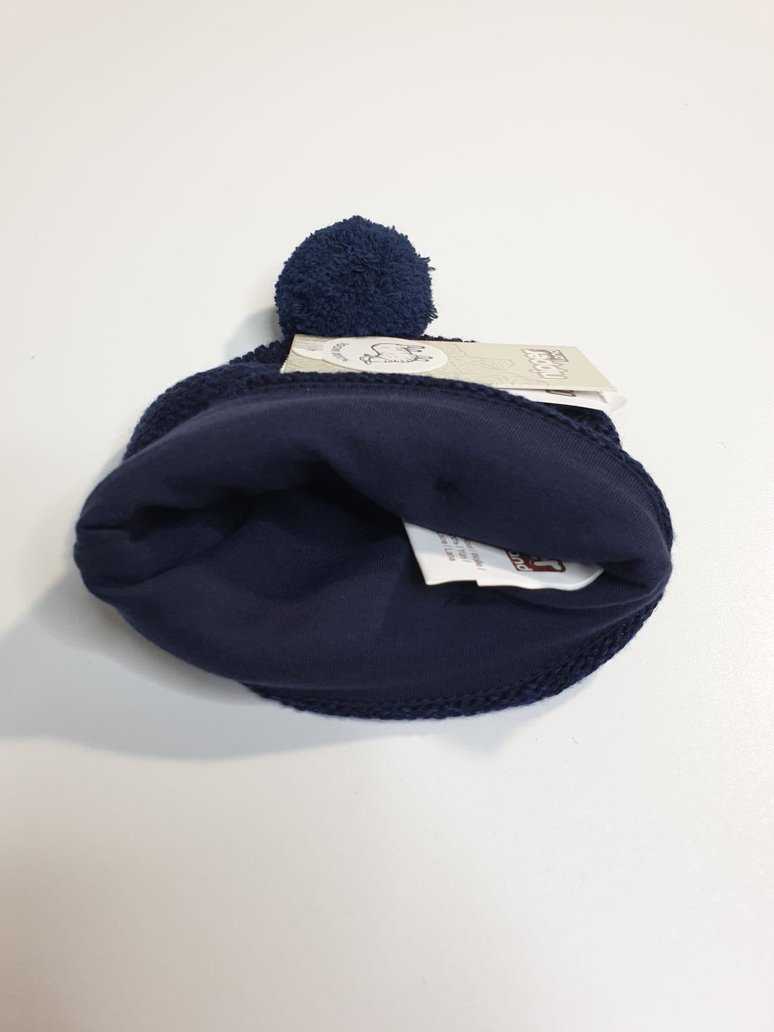 Nipper mütze mit Pom Pom -6703-Dunkelblau muffinandco.