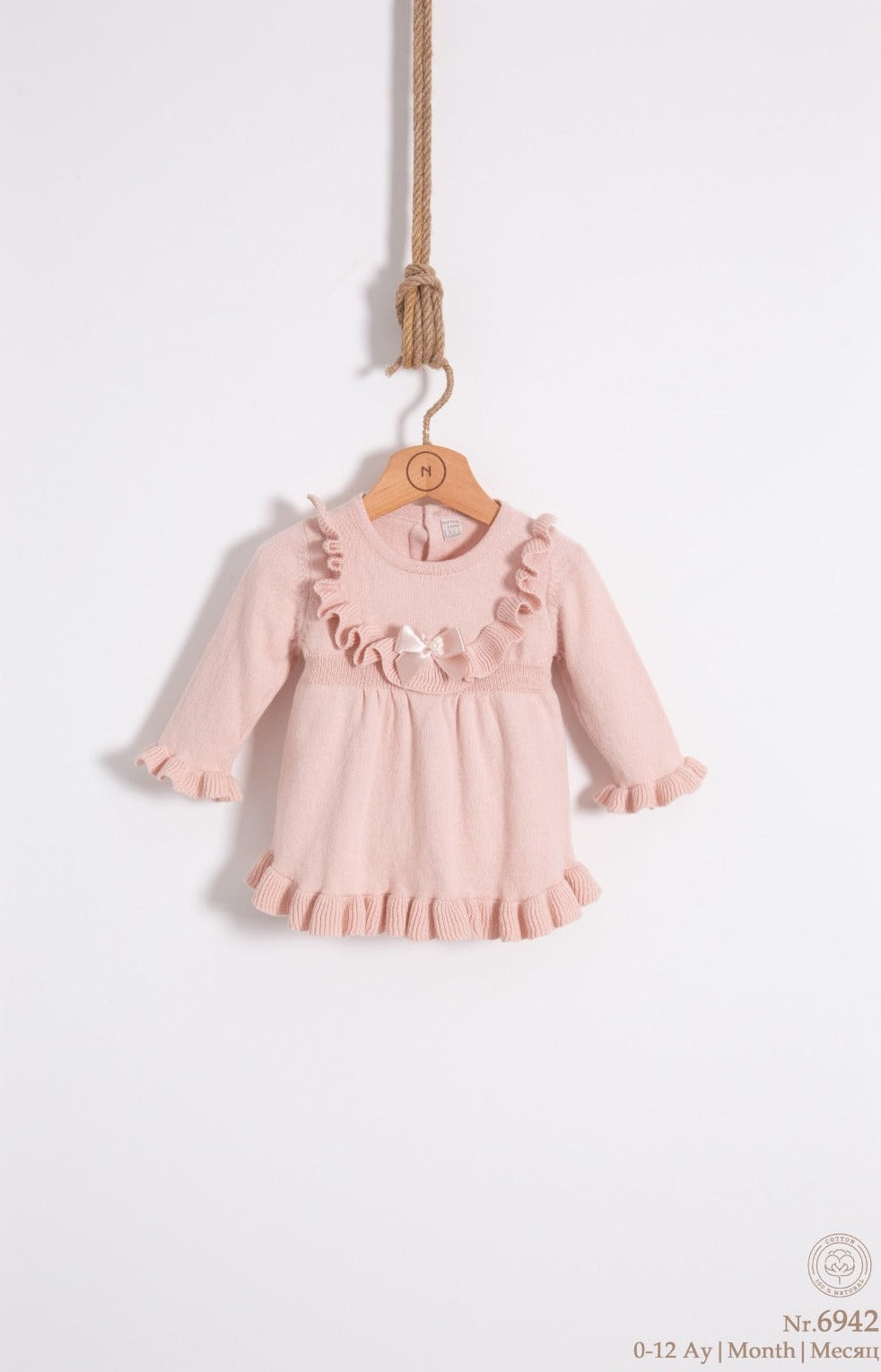 Nipperland Strickkleid mit Rüschen in verschiedenen Farben -6942 |