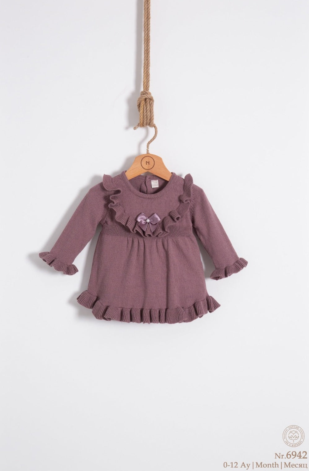 Nipperland Strickkleid mit Rüschen in verschiedenen Farben -6942 |