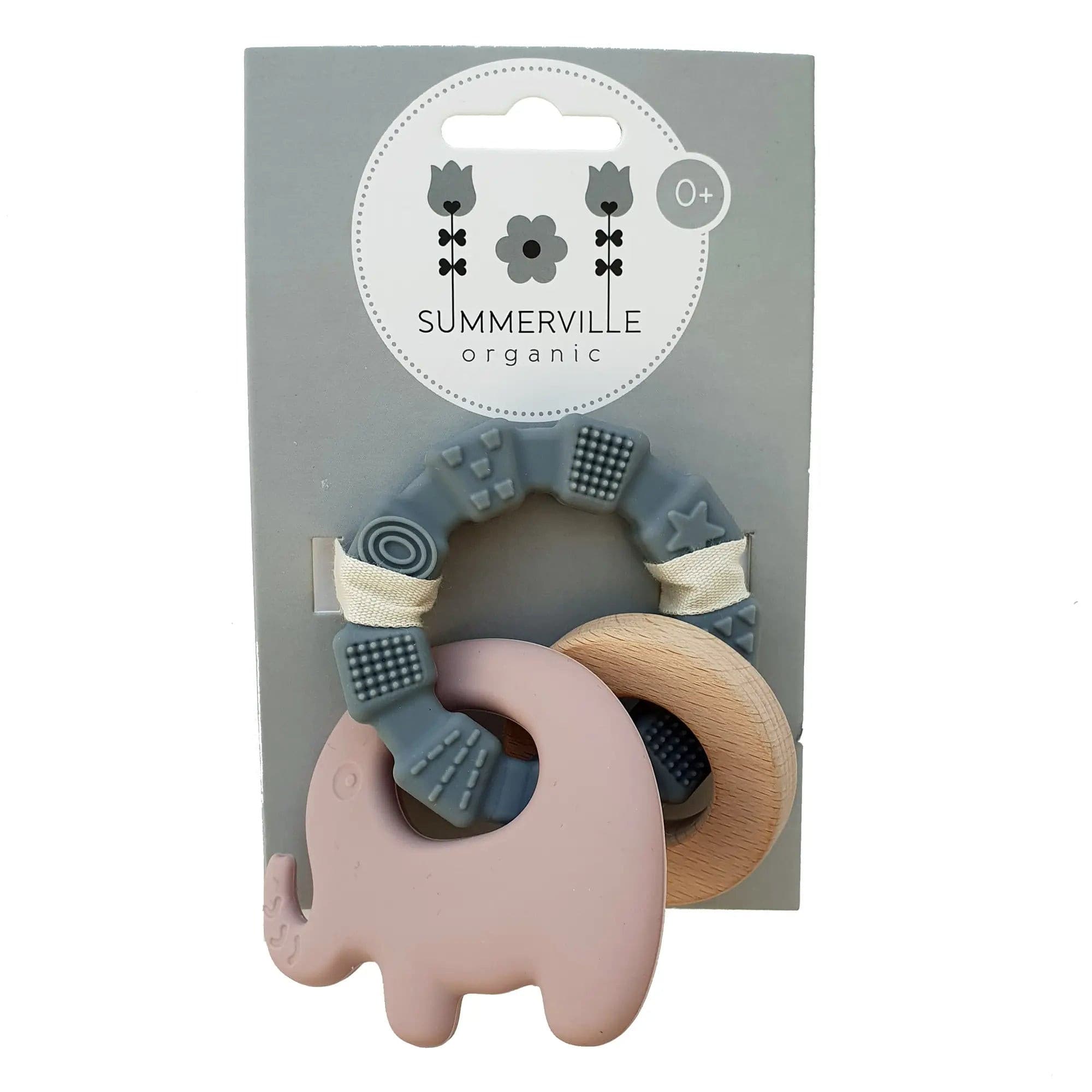 Baby Beißring Elefant blass lila - muffinandco