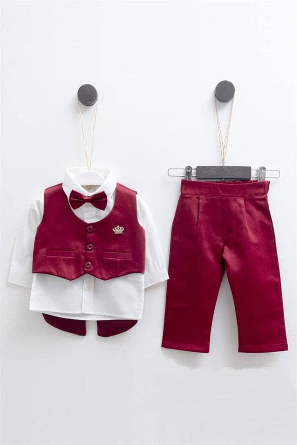 Pugi - Elegante Kombination 4 Tlg. Set Jungen-0-3 Monat-2032